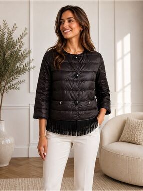 Women DIEGO M MILANO BLACK DOWN JACKET(authentic)